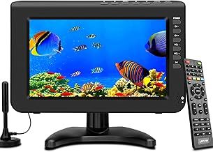 10.1inch Small Portable TV with Digital DVB-T2,720P Screen for USB,Freeview,H.265,DC/12Volt IN,HDMI,AV input,for Mini Bedroom,Camping,Kitchen,Caravan