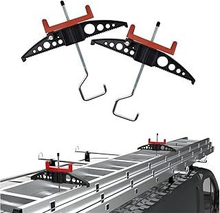 Van Ladder Clamps WIDE HOOK for wide roof rack bars - ideal for Thule wing bars WingBars Evo Easy-Clamp - Crash Tested - CE