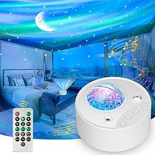 ibell Galaxy Projector Northern Lights Aurora Projector, 14 Colors Star Projector Sensory Lights with White Noise/Timer, Night Light Projector for Bedroom Galaxy Light Projector for Kids Adult Gifts