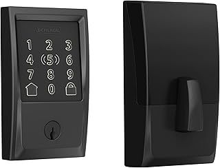 SCHLAGE BE499WB CEN 622 Encode Plus Smart WiFi Deadbolt Lock, Matte Black