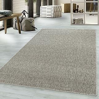 viceroy bedding NIZZA Modern Rugs Living Room Carpet Mat For Bedroom Large Area Rug Hallway Kitchen Extra Large Size Short Pile Flat Weave (160cm x 230cm (5.5ft x 7.5ft), Beige)