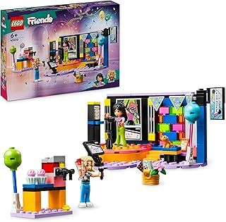 LEGO Friends Karaoke Music Party Set, Musical Toy for 6 Plus Year Old Girls, Boys and Kids Who Love Singing, Pretend Play with Mini-Doll Characters Nova and Liann, plus Microphones, Gift Idea 42610
