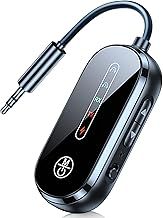 FAYAZ Bluetooth 5.4 Receiver/Transmitter, 2-in-1 Wireless Car/Airplane Adapter, Dual Connection, Black, Bluetooth, 3.5mm AUX, Type-C, Rechargeable Battery