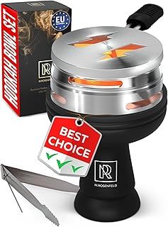 Shisha Head - Black Silicone Shisha Bowl Set Premium Hookah Bowl Set with Shisha Coal Holder HMD M. ROSENFELD