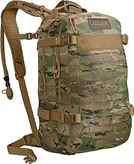 CAMELBAK HAWG Military Hydration Pack - Camo, 3L Crux Reservoir / 3 Litre Water Bladder Tank Army MilSpec Rucksack RAF Forces Backpack MOLLE Soldier Day Pack Shoulder Bag Tactical Trek Luggage