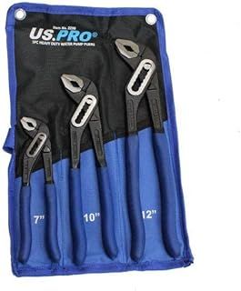 US PRO Tools Heavy Duty 3pc Water Pump Pliers Set 2298