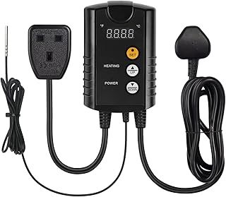 HBN Digital Thermostat Controller for Seed Germination, Reptiles and Brewing Breeding Incubation Greenhouse, 40-108°F, 8.3A 1992W