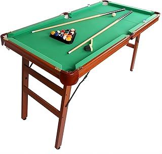 HLC 5FT Folding Kids Pool Snooker Billiards Table Games Table With Balls Gifts For Kids Adult 140 * 74.3 * 80.3CM…