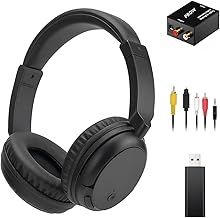 Wireless Headphones for TV, Bluetooth5.3 Over Ear Headphone with RM Radio Function, Lightweight Wireless TV Headset for Seniors, 30Hrs Playtime, Support Coaxial/Optical/RCA/AUX/USB Audio Out, No Delay