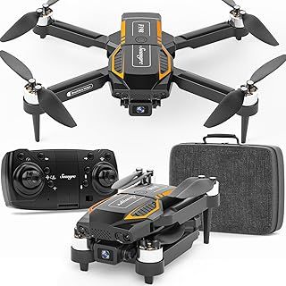 F198 Drone with Camera 720P HD, 90° Adjustable Lens, Foldable Drone for Adult Beginners, WiFi APP, 3D Flip, Auto Hold, Optical Stream Positioning, Waypoint Flight, Carrying Case