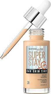 Maybelline Super Stay Skin Tint Foundation, With Vitamin C*, Foundation and Skincare, Long-Lasting up to 24H, Vegan Formula, Shade 31
