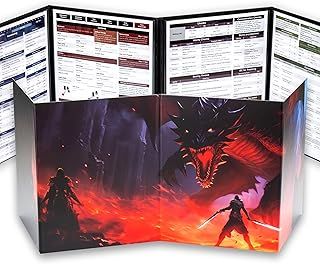 4-Panel DM Screen | Customizable DND Dungeon Master Guide with Inserts for Dungeon Masters | Dungeons and Dragons Starter Set | DND Starter kit d&d Accessories | DND Gifts | DND dm Supplies