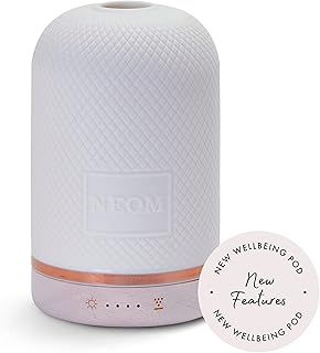 NEOM – Wellbeing Pod | Premium Ultrasonic Essential Oil Diffuser | Ceramic Cover, LED Light & Timer | Aromatherapy Diffuser | Home Fragrance | Gift