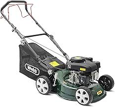 Webb WER410SP 16”/41cm Self Propelled Rotary Petrol Lawnmower, 132cc 4-Stroke Engine, 7 Cutting Heights, 45L Collection Bag – 3 Year Guarantee