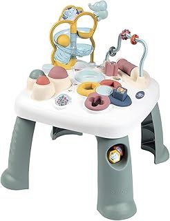 Smoby - Little Activity Table – Floor Play Tray to Standing Play Table – This Toy Grows with Your Child; Includes Shape Sorter, Bead Maze, Ball Tunnel