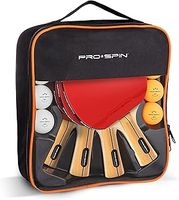PRO SPIN Table Tennis Bats - High-Performance Set with Premium 3-Star Ping Pong Balls & Compact Storage Case | Perfect for Indoor/Outdoor Tables