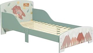 Toddler Bed Frame, Kids Bedroom Furniture for Ages 3-6 Years, 77 x 143 x 60cm - Green