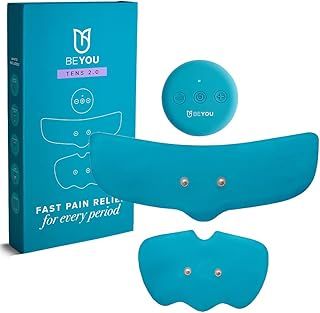 Wireless TENS Machine for Pain Relief, Period Pain Relief, PCOS, Endometriosis, Back Pain & Labour Support | 2 Validated Pad Shapes | Rechargeable Battery | 20 Intensity Levels & 6 Massage Modes