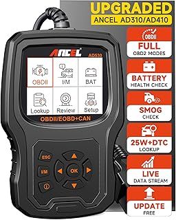 (Upgraded AD310/AD410) ANCEL AD530 Car Diagnostic Scan Tool, Vehicle OBD2 Scanner Code Reader, Check Engine Light, Smog Emission Test, O2 Sensor Test, EVAP and Upgraded Graphing Battery Status