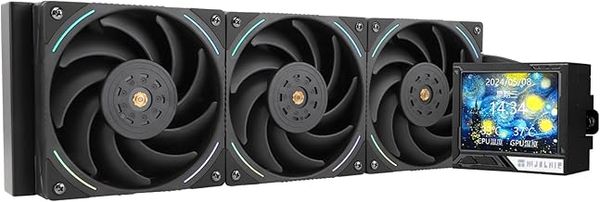 Thermalright Mjolnir Vision 360 ARGB Black CPU AIO Cooler,IPS LCD Screen with 320 * 240 Resolution,for AM5&LGA 1700/1851,High-performance 360 Specs Water-cooled with 3.5in Removable Display