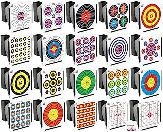 Airsoft 14cm Air Rifle Pistol BB Shooting Targets Mixed Designs 48 Pack 250gsm Quality Card