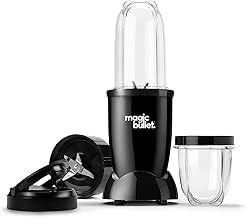 magic bullet Blender 7pc Set in Black - Powerful 10,000 RPM - Sleek, Compact & Portable - Great for Smoothies, Juices, Protein Shakes, Milkshakes, Soups, Salad Dressings, Salsa & Food Prep