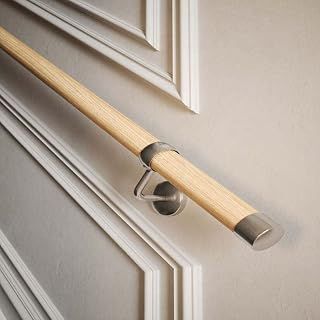 Rothley Premium Wooden Stair Handrail Kit – 3.6m, Easy Install, Elegant Design – Includes Brackets & Caps – FIRA & FSC Certified – Perfect for Indoor Use with Full Instructions Included.