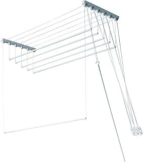 Gimi Lift 140 Wall and ceiling-mounted clothes dryer in steel, 8.5 m drying length