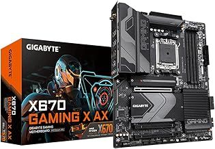 Gigabyte X670 GAMING X AX Motherboard - Supports AMD Ryzen 8000 Series AM5 CPUs, 16*+2+2 Phases Digital VRM, up to 8000MHz DDR5 (OC), 1xPCIe 5.0 + 4xPCIe 4.0 M.2, Wi-Fi 6E, 2.5GbE LAN, USB 3.2 Gen2