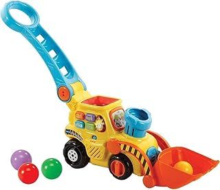 VTech POP and Drop Digger, Educational Push Along Digger for Toddler, Toy Gift for 12 Months to 2 3 Years Boys and Girls. English Version