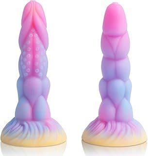 8.14in Fantasy Tentacle Realistic Monster Dildo Adult Sex Toys, Big Huge Thick Anal Dildo with Strong Suction Cup, Liquid Silicone Anal Plug Prostate Massager, Soft Giant G Spot Play Dildo for Women