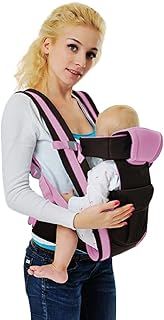 IULONEE 4-in-1 Baby Carrier Mini - Ergonomic Front & Back Carry for Newborns and Older Babies 3.5-20 Kg (Pink)