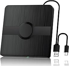 External Blu Ray Drive, USB 3.0 and Type-C Blu Ray Drive Portable Blu Ray DVD/CD/BD Player, 3D Optical Bluray Drive Compatible With Windows XP/7/8/10/11 Macos for Macbook Laptop Desktop