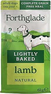 Forthglade Dry Dog Food, Lightly Baked, (6kg Resealable Bag), Adult Dogs, Lamb with Sweet Potato, Grain Free Dog Food with 50% Single Source Protein, Complete & Balanced Hypoallergenic Dog Food