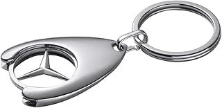 Mercedes Benz Daimler Keychain, Silver, Cast Zinc Nickel Plated