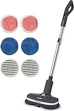 PowerGlide, Cordless Rechargeable Hard Floor Cleaner, Polisher & Scrubbing Bundle with 6 Pads (2 Cleaning, 2 Polishing & 2 Scrubbing Pads) Perfect for Wood, Tile, Marble, Vinyl