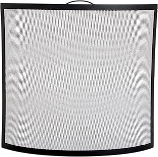 Buckton Spark Guard Fire Screen, Metal, Black