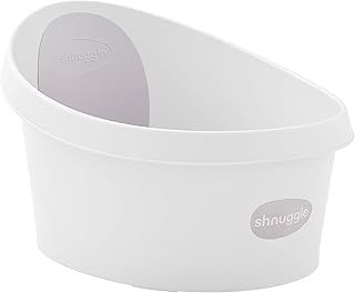 Shnuggle Toddler Bath - White With Light Grey Backrest, 9+ months