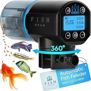 Automatic Fish Feeder for Aquarium - Auto Food Dispenser with Timer for Small Tank, Big Aquariums & Pond - Battery-Operated Feeders for Goldfish, Koi, & More Owners on Weekend or Day Vacation