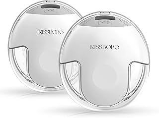 Electric Breast Pump, Wearable Breast Pump Electrical, Hands Free Breast Pump w/19 Levels 4 Modes, Leak-Proof Design, 300mmHg Strong Suction, Low Noise Less Than 50 Db (White 2 pcs)