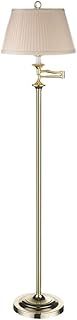 Wentworth Traditional Polished Brass Swing Arm Floor Lamp