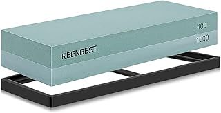 Whetstone Actual Grit Premium Material 2 Side 400 1000 Grit Sharpening Stone Japanese Knife Sharpener Stone Set Wetstones for Sharpening Knives with Non-Slip Rubber Base Wet Stone
