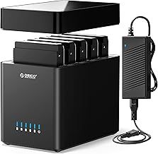 ORICO 5Bay Hard Drive Enclosure USB3.0 to SATA 3.5inch Enclosure Magnetic Tool-Free External HDD SSD Enclosure Storage Case Built-in Fan for Data Backup, NAS Expansion Up to 90TB(5x18) - DS500U3