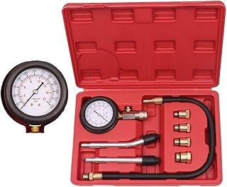 MEETOZ Professional Petrol Gas Engine Cylinder Compression Tester Kit Automotive Gauge Tool