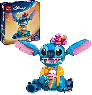LEGO | Disney Stitch Building Toy for 9 Plus Year Old Kids, Girls & Boys, Creative Play set with Ice-Cream Cone and Character Figure, Fun Birthday Gift for Fans 43249