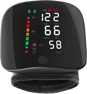 Wrist Blood Pressure Monitors, Automatic Wrist Blood Pressure Monitors with LCD Screen, Adjustable Wrist Blood Pressure Cuff, Wrist BP Monitor with 99x2 Reading Memory