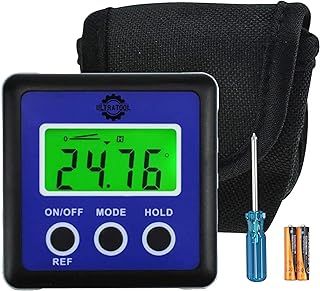 Digital Level Box and Angle Finder, LCD Display, Magnetic Base, Waterproof Protractor Inclinometer/Bevel Gauge, Low Battery Indicator, Include 2 Extra Batteries.