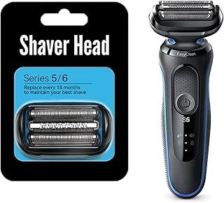 Replacement Shaving Heads, Compatible with All Braun Series 5 Shavers, 53B Precision Heads,Easily Attach Your New Shaver Head, Compatible with All New Generation Series 5/6 Electric Shavers,Black