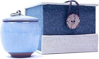Small Urn Pet Ashes,Cremation Urns Ceramics Memorial Ashes Urn,Sealed and Moisture-Proof,Handicrafted Ceramic Coffins for Pets or Humans to Keep Ashes(Blue), AMPET006DMCUUK