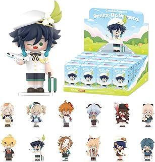 POP MART Genshin Impact Dress-Up Dreams Themed Chibi Series Figures Whole Set 2.5 inches Articulated Character Premium Design Gifts for Women Fan-Favorite Collectible Chic Art Toy Action Figure